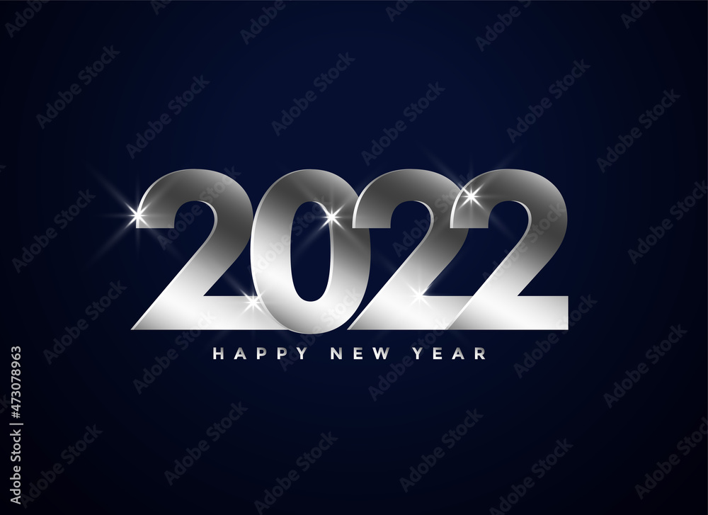 shiny silver 2022 text effect background design shiny silver 2022 text effect background design