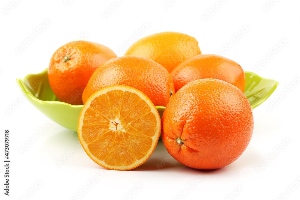Ripe orange isolated on white background Ripe orange isolated on white background