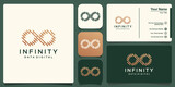 Infinity logo template, loop with line concept