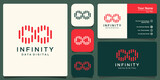 Infinity logo design. loop with line concept