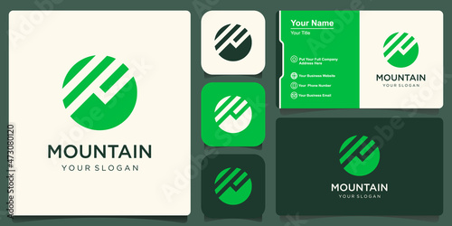 Mountain logo with simple and modern