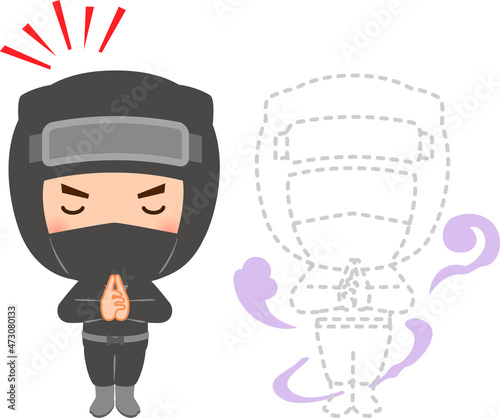 忍術で消える忍者