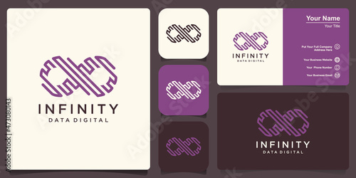 Infinity logo design. loop with line concept