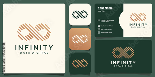 Infinity logo design. loop with line concept