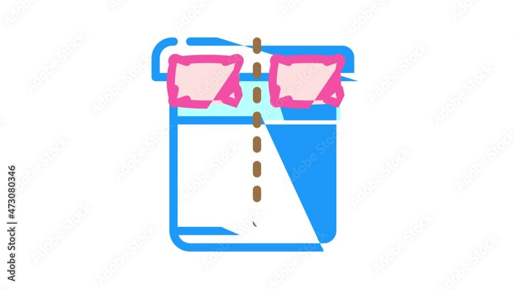 sleep on opposite sides of bed animated color icon sleep on opposite