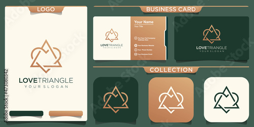 love with triangle logo design inspiration