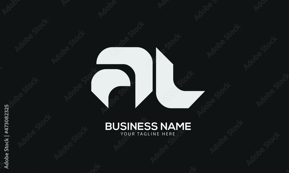 Alphabet AL or LA abstract monogram vector logo template Alphabet AL or LA abstract monogram vector logo template