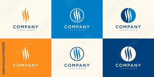 abstract company logo swoosh element