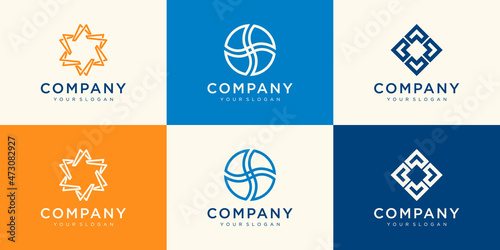 Collection of vector logos for your business. Association, Alliance, Unity, Team Work