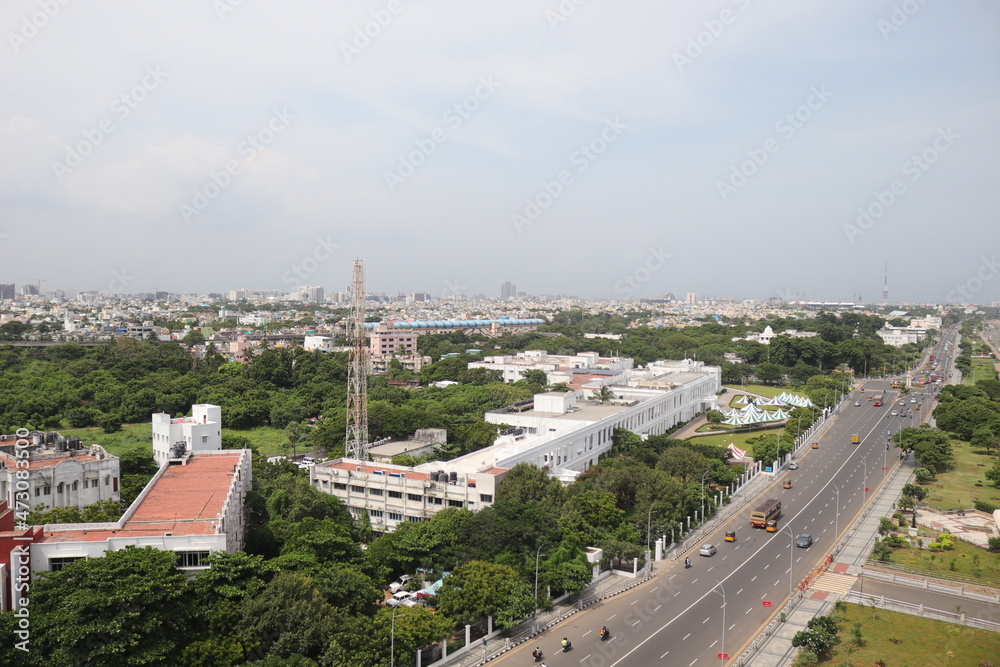 A beautiful city in Chennai. indian city