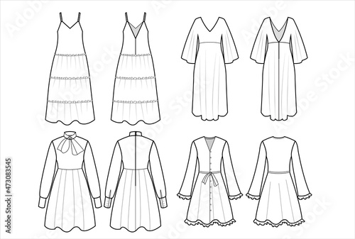 W0men's mid and long dresses collection