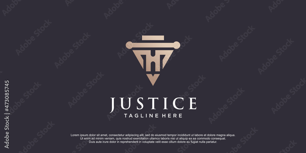 Law firm logo design for justice, law, lawyer Premium Vector Law firm logo design for justice, law, lawyer Premium Vector