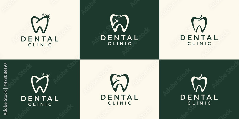 Dental health Clinic Concept Logo Template Dental health Clinic Concept Logo Template