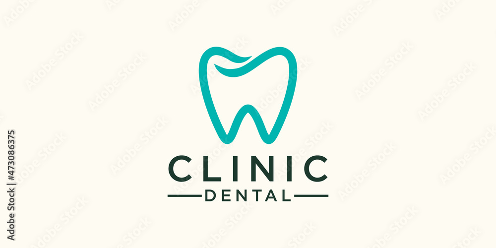 Minimalist Dental Care Logo Design template. Icon tooth abstract modern. Minimalist Dental Care Logo Design template. Icon tooth abstract modern.