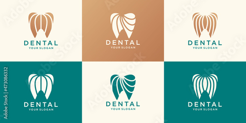 Dental Logo Design template. Icon tooth abstract modern.