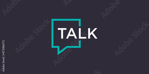 work mark talk logo with bubble concept.