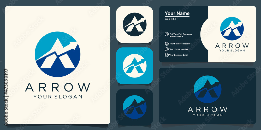 Letter A arrow logo icon design template elements. Letter A arrow logo icon design template elements.