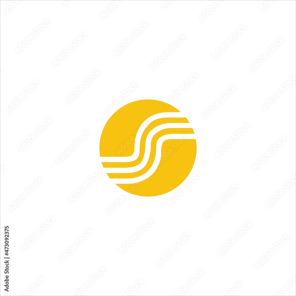 Obraz premium letter s logo vector template line