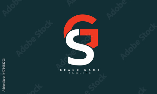 Alphabet letters Initials Monogram logo SG, GS, S and G