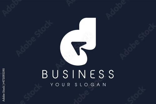 d Logo Arrow. Letter d Design Vector Illustration.