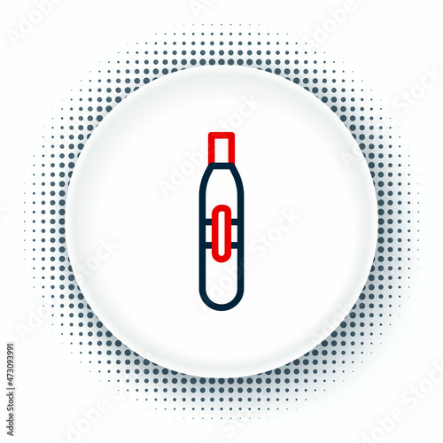 Line Electronic cigarette icon isolated on white background. Vape smoking tool. Vaporizer Device. Colorful outline concept. Vector