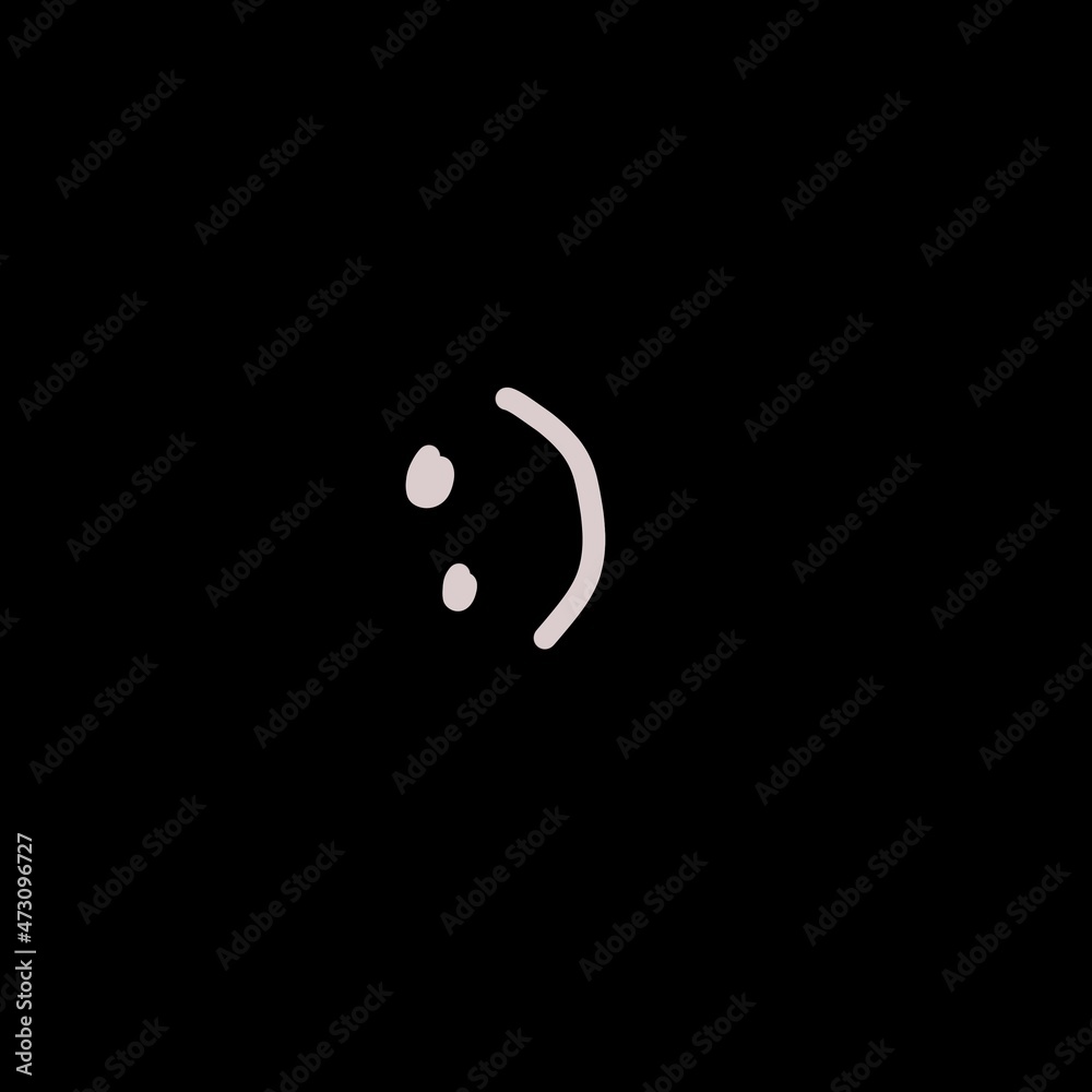 Obraz premium Smile icon black background smile
