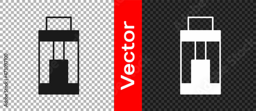 Black Vape mod device icon isolated on transparent background. Vape smoking tool. Vaporizer Device. Vector