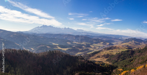 Pieniny, panorama z Wysokiej