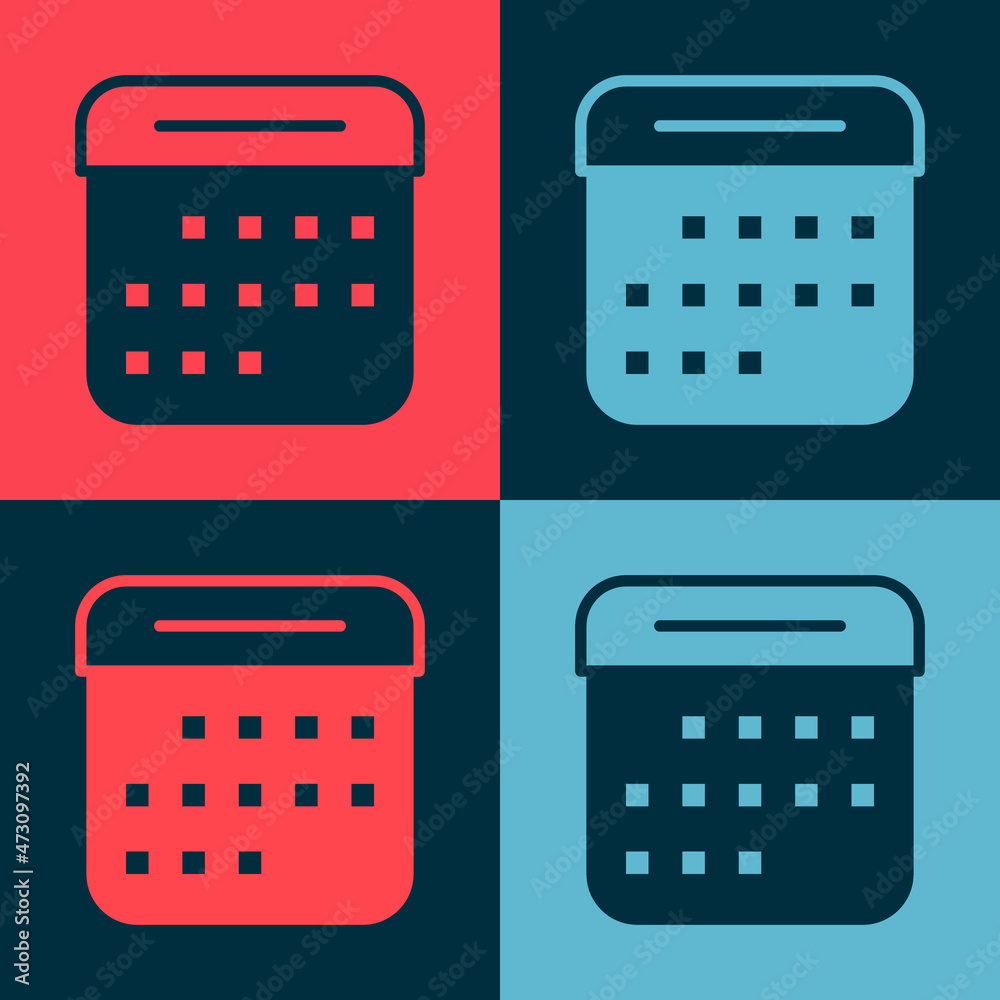 Pop art Calendar icon isolated on color background. Event reminder symbol. Vector Pop art Calendar icon isolated on color background. Event reminder symbol. Vector