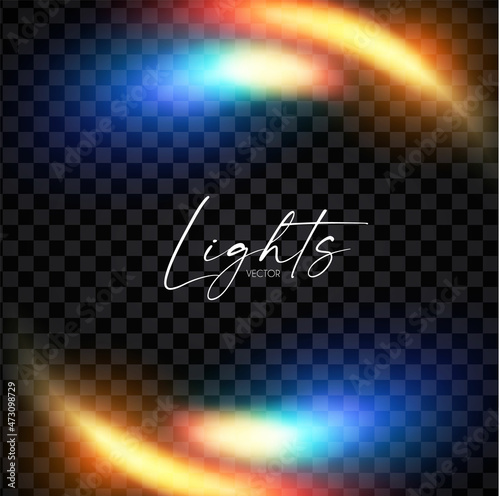 Transparent light effect. Shining abstract background with liquid color. Refraction.