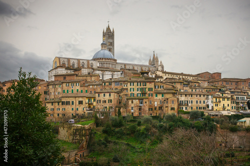 View to Siena downtown, Tuscany, Italy