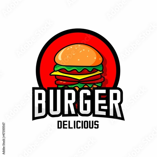 humberger restaurant logo vector design, can be used for product logos, templates and others