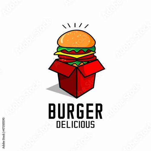 humberger restaurant logo vector design, can be used for product logos, templates and others