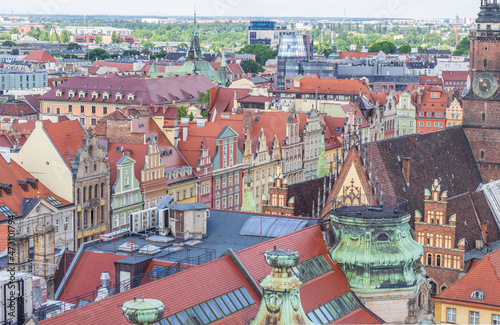 Wroclaw, Poland -  largest city of Silesia, Wroclaw displays a colorful Old Town that becomes even more amazing if seen from the top of St Mary Magdalene Church