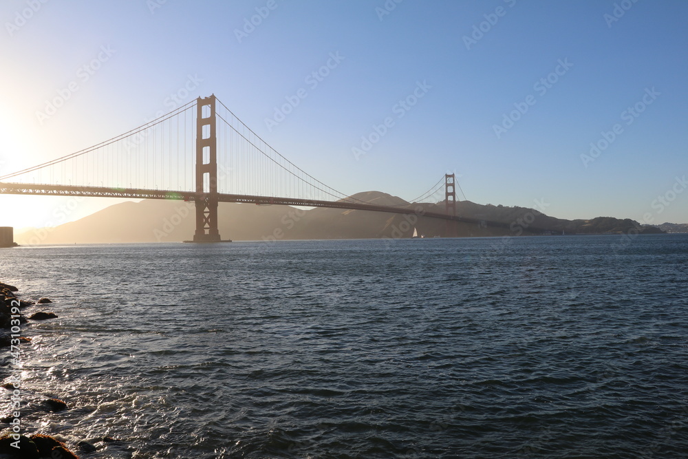 Amazing walk at the Golden Gate Bridge in San Francisco, United States of America. What a wonderful place in the Bay Area. Epic sunset and an amazing scenery. One of the most famous place in the world Amazing walk at the Golden Gate Bridge in San Francisco, United States of America. What a wonderful place in the Bay Area. Epic sunset and an amazing scenery. One of the most famous place in the world