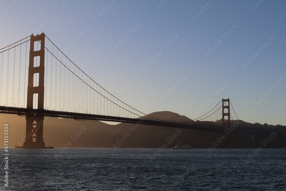 Amazing walk at the Golden Gate Bridge in San Francisco, United States of America. What a wonderful place in the Bay Area. Epic sunset and an amazing scenery. One of the most famous place in the world
