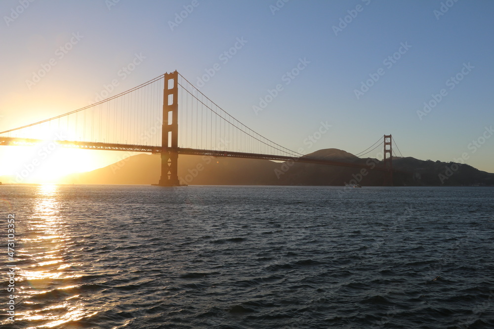 Amazing walk at the Golden Gate Bridge in San Francisco, United States of America. What a wonderful place in the Bay Area. Epic sunset and an amazing scenery. One of the most famous place in the world