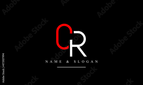 RC, CR, R, C abstract letters logo monogram