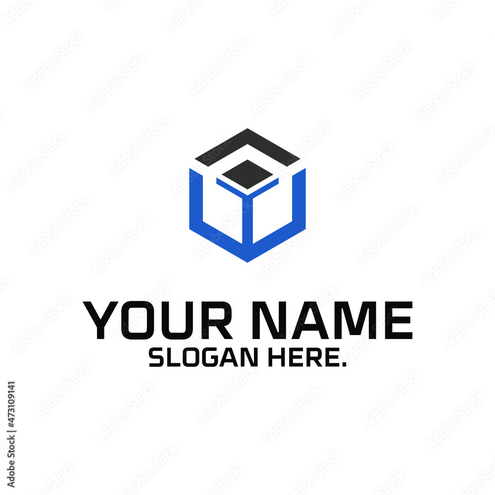 Fototapeta premium HEXAGONS business logo design