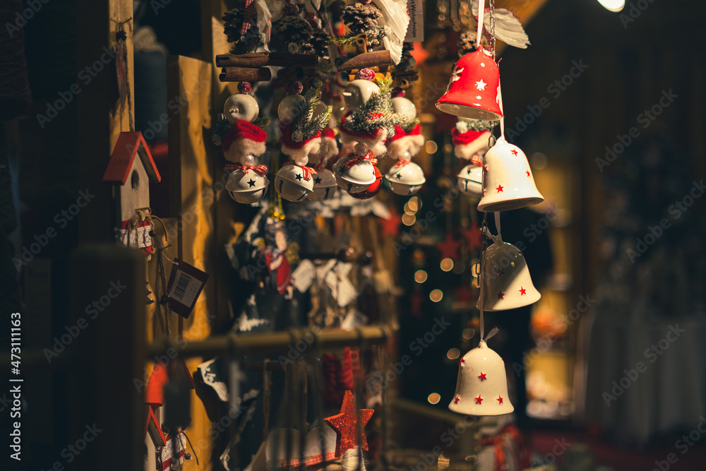 Naklejka premium Christmas fair in Italy