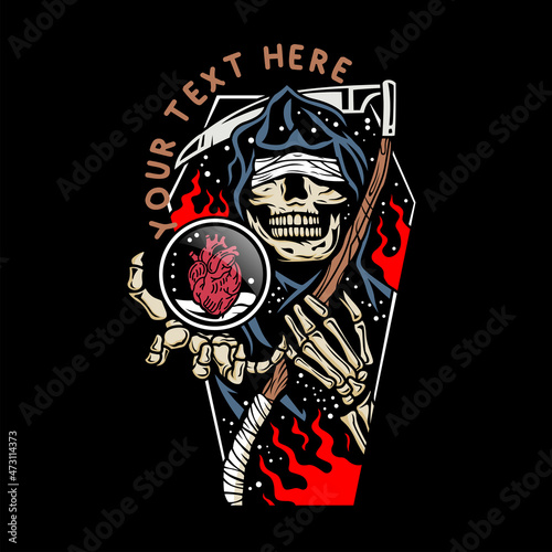 reaper skull came from the coffin brought the heart