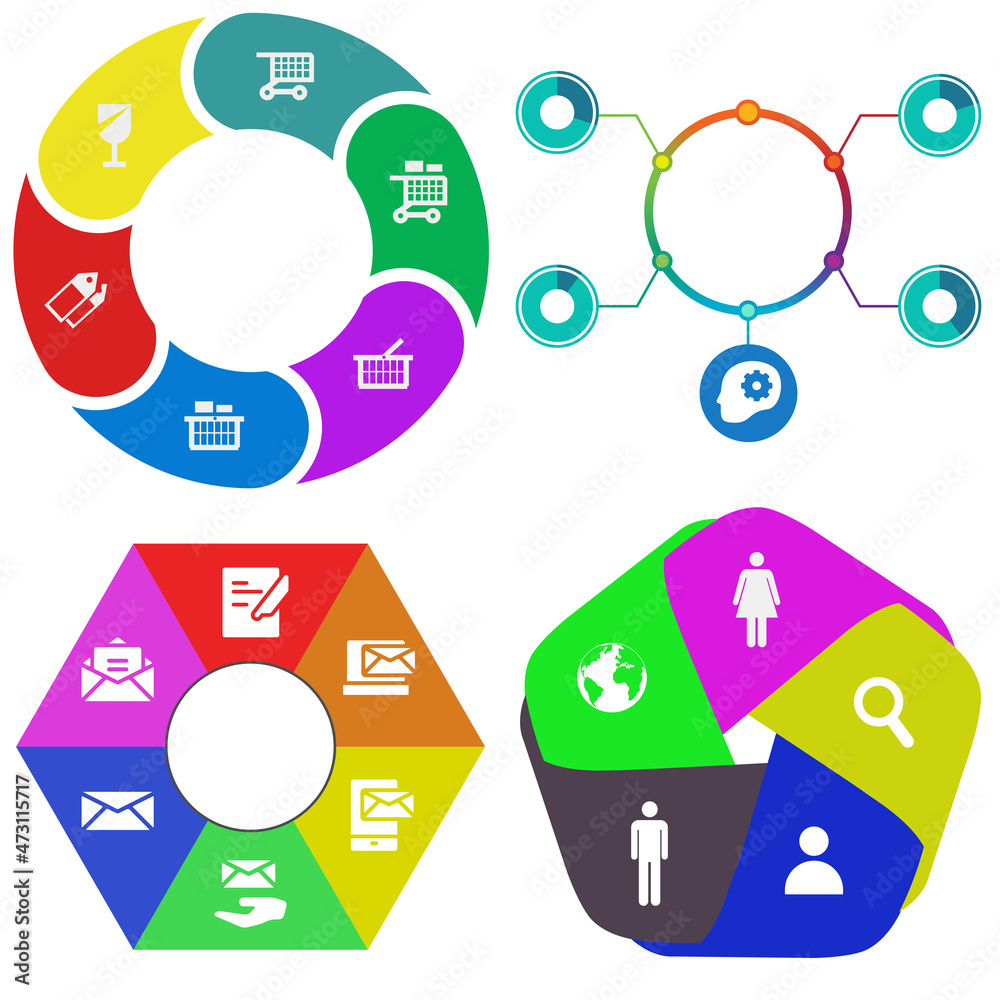 Business infographics. Set of pie chart Business infographics. Set of pie chart