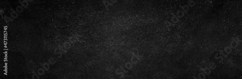 Panel kuchenny z motywem Blank wide screen Real chalkboard background texture in college concept for back to school classroom for black friday white chalk text draw graphic. Grey gradient slate table blackboard bacground.