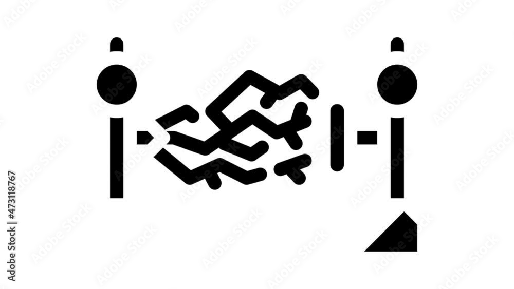 electromagnetic device animated glyph icon electromagnetic device sign. isolated on white background