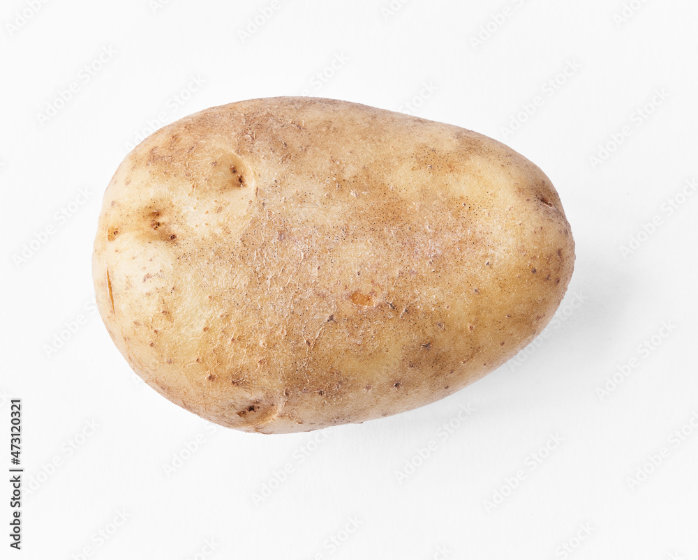 SIngle potato isolated on a white background SIngle potato isolated on a white background
