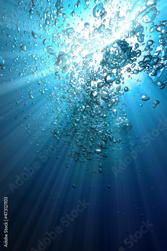 Artistic underwater photo for your interior luxury design.