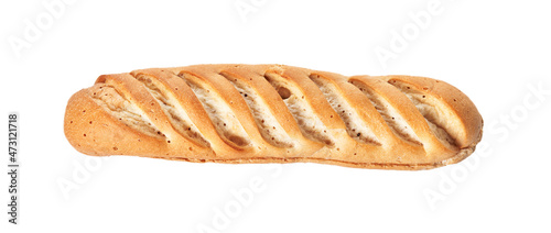  Loaf of bread isolated on a white background