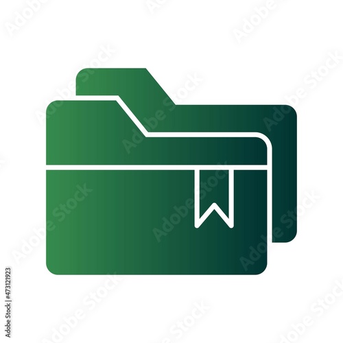 Bookmark Glyph Gradient Vector Icon Design