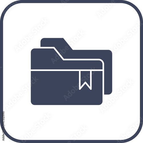  Bookmark Glyph Round Corner Vector Icon Design