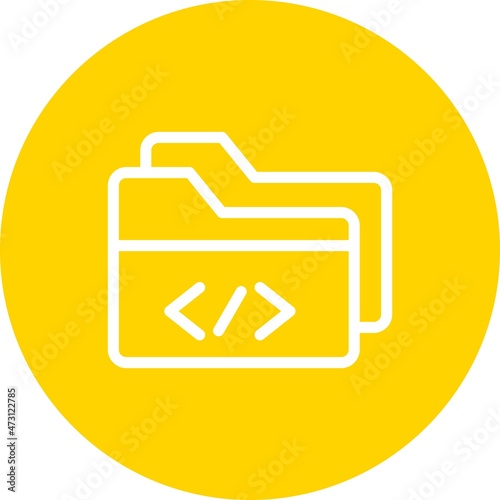 Coding Line circle Vector Icon Design